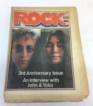 August 14,  1972 Rock John Lennon,  Yoko,  Don Mclean,  Joni Mitchell,  Rolling Stones.