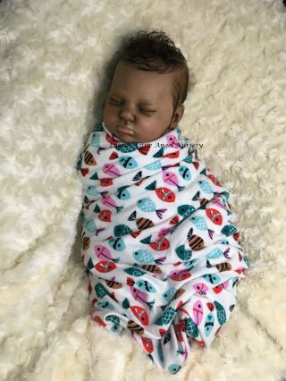Aa Ethnic Biracial Reborn Baby Doll Gemma By Donna Rubert Boo Boo Baby