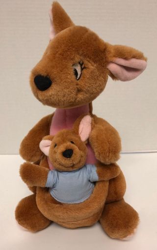 Winnie The Pooh Kanga & Roo Kangaroo 11 " Plush Set Walt Disney Company Stuffed