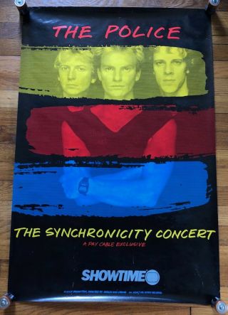 The Police The Synchronicity Concert (showtime) Rare Promo Poster 1984