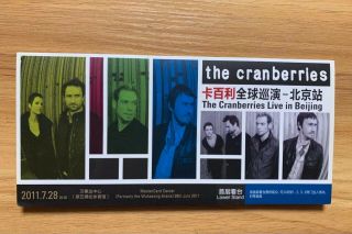 The Cranberries Live In Beijing 2011 Concert Ticket Stub Beijing China