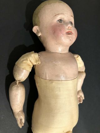 Rare Antique 17” Early Cloth Martha Chase Baby Doll with Open Mouth 5