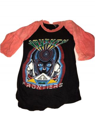 Vintage Journey 1983 Frontiers World Tour Raglan Concert T - Shirt