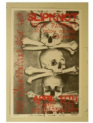 Slipknot Fear Factory Poster Handbill Slip Knot Skull