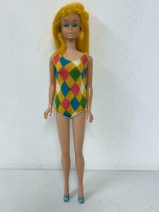 Vintage Color Magic Barbie In Swimsuit Lemon Yellow Hair