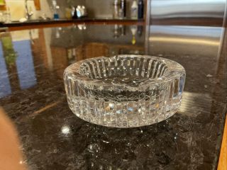 Waterford Cut Lead Crystal Ashtray 4 " Signed - Discontinued Premium Glass