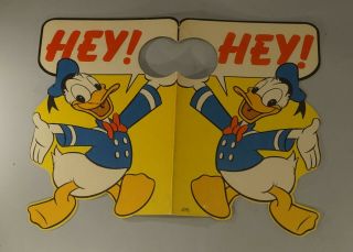 Vintage Donald Duck Bread Cardboard Advertising Piece 11 " X 8 " Disney