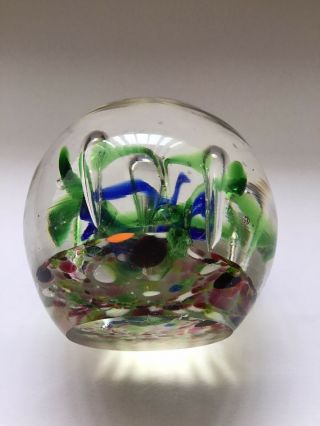 Caithness Glass Vintage Paperweight Scotland Glass Vintage 196o’s 6.  5cm