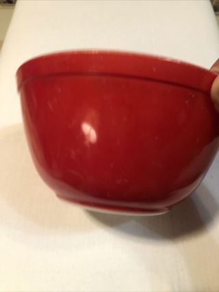 Vintage Pyrex Red Primary Color 1.  5 Quart 402 Mixing Bowl