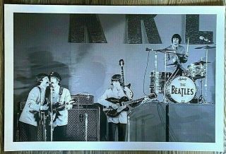 Large Beatles Historic 1965 Hollywood Bowl Photo Promo 12 X 18 - 10114