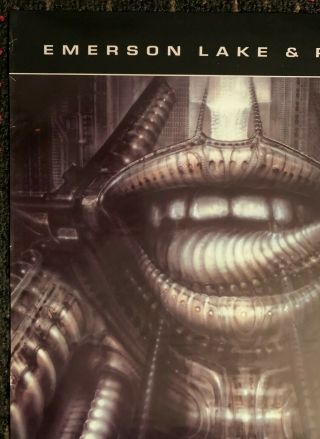 EMERSON LAKE & PALMER Then and Now 18x24 promo poster prog H R Giger 1998 2