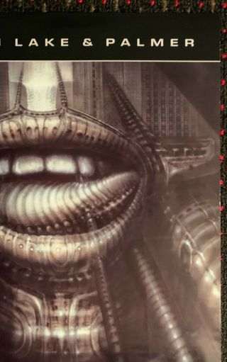 EMERSON LAKE & PALMER Then and Now 18x24 promo poster prog H R Giger 1998 3