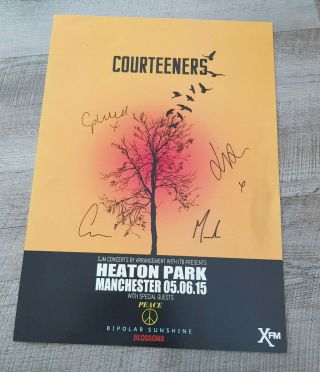 Courteeners Signed Poster Heaton Park 05 - 06 - 2015