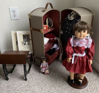 Pleasant Company Samantha Parkington American Girl Doll,  Trunk,  Clothes - Retired