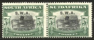Southwest Africa 104 - 1927 5sh Green & Black ($67)
