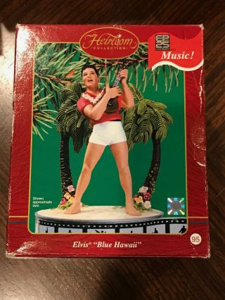 Carlton Cards 2002 Elvis " Blue Hawaii " Musical Ornament Heirloom 95