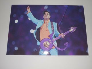 Large Prince At The Bowl 2007 On Stage With Guitar Poster,  19 " X13 "