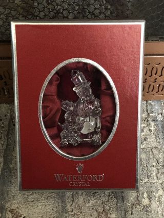 Waterford Crystal 2007 Jolly Snowman Christmas Ornament 142739 Box
