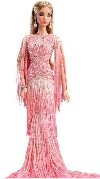The 2017 Blush Fringed Gown Barbie " Platinum Label " Doll