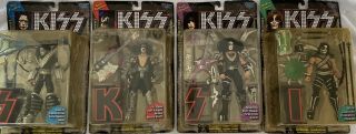 Kiss Action Figures: 1997 Mcfarlane Toys Complete Set Of 4,  Bn,