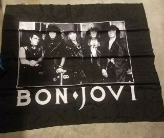 Bon Jovi Textile Poster Flag Rare Never Opened Nikry Flag 1989