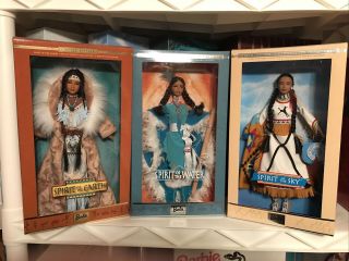Three Barbie Set— Spirit Of The Sky,  Earth And Water Nrfb