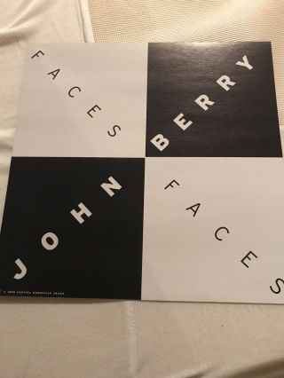 John Berry Very Rare 1997 Faces Autographed Album Flat 2 - Sided Promo Poster 3