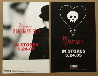 Alkaline Trio Rare 2005 Double Sided Promo Poster For Crimson Cd Usa 11x17