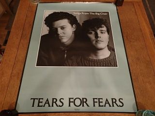 Vintage Promo Poster - Tears For Fears - Songs From The Big Chair - 28 " X 22 " - Verygood