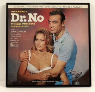 Sean Connery Framed Album Cover 1st James Bond Film " Dr.  No " Ursula Andress