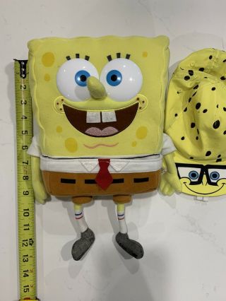 SpongeBob SquarePants 13” Rare Plush Viacom Vintage 2000 Nickelodeon,  Hat 2