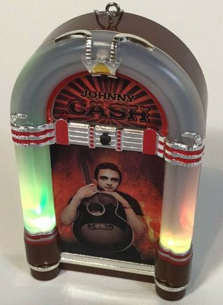 Johnny Cash Illuminated Musical Jukebox Ornament Sings Ring Of Fire 2
