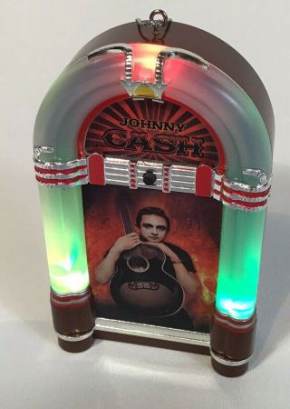 Johnny Cash Illuminated Musical Jukebox Ornament Sings Ring Of Fire 3