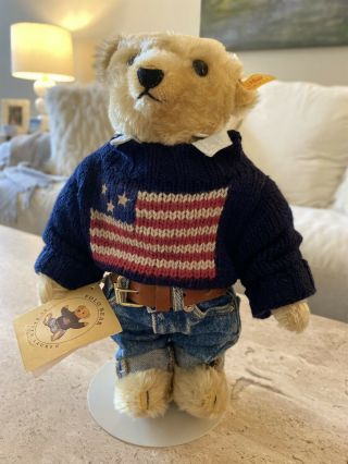 Polo Ralph Lauren Steiff Mohair Teddy Bear “the American Bear” W/ Tags