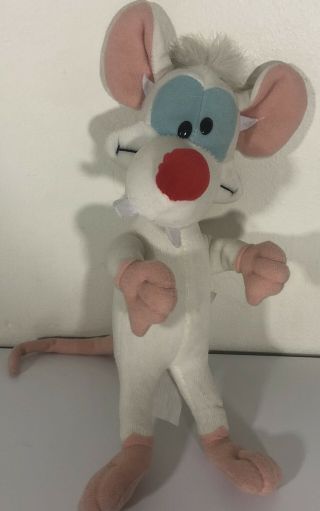 Vintage 1996 Pinky Only From Pinky And The Brain Stuffed Plush 8 "