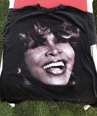 Vintage 2000 Tina Turner Concert T - Shirt Black Xl Twenty Four Seven Tour