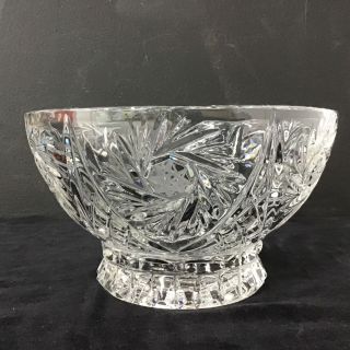 Clear Cut Glass Crystal Bowl 20 Cm.  404