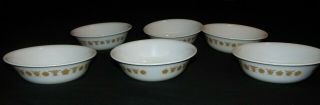 Set Of 6 Vintage Corelle Corning Ware Butterfly Gold Soup Cereal Bowls