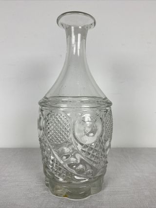A Horn Of Plenty Boston Sandwich Flint Glass Decanter No Stopper 1850s