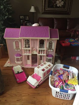 Barbie Magical Mansion - All Accessories,  Motorhome & Sports Car.  Very Rare Item