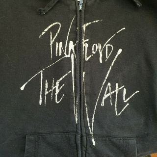 Vintage Vinyl Pink Floyd The Wall Black Full Zip Hoodie Sweatshirt Mens Medium