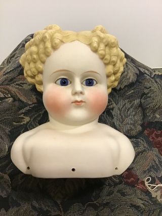 Antique Early Abg Mid 1800’s 7” Rare Bisque Shoulder Head