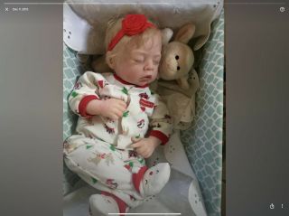 Reborn Sleeping Baby Girl By Artist Laura Campbell Of Baby Blossom Nursery