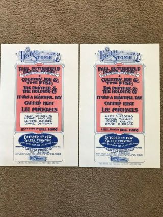 1978 Tribal Stomp Big Brother & The Holding Co.  Country Joe Canned Heat Posters