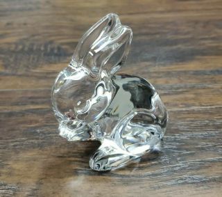 Waterford Crystal 3 3/4 " Bunny Rabbit Figurine Sitting Ears Up Nib