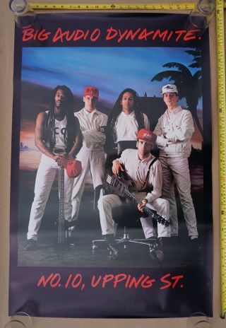 Big Audio Dynamite No.  10 Upping St Vintage Promo Rock Poster The Clash