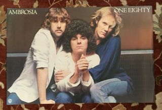 Ambrosia One Eighty Rare Promo Poster From 1980
