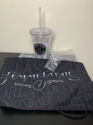 Britney Spears Femme Fatale Tour Pack Backpack Cup And Keychain Vip