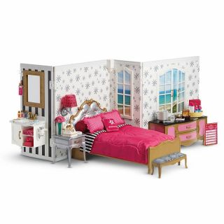American Girl Grand Hotel Complete Set - Bed Dresser Table Bench Phone Towels,
