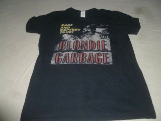 Rage And Rapture Tour Blondie Garbage Concert Shirt Tee Size Medium Black